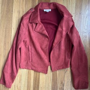 Philosophy Red Suede Jacket